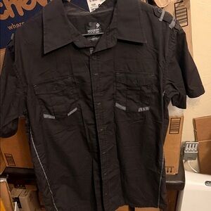 Modern Culture Black Short Sleeve Button-Up Shirt